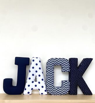Navy Blue Fabric Letters, 12 of 12