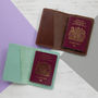 Personalised Couples Honeymoon Leather Passport Covers, thumbnail 4 of 7