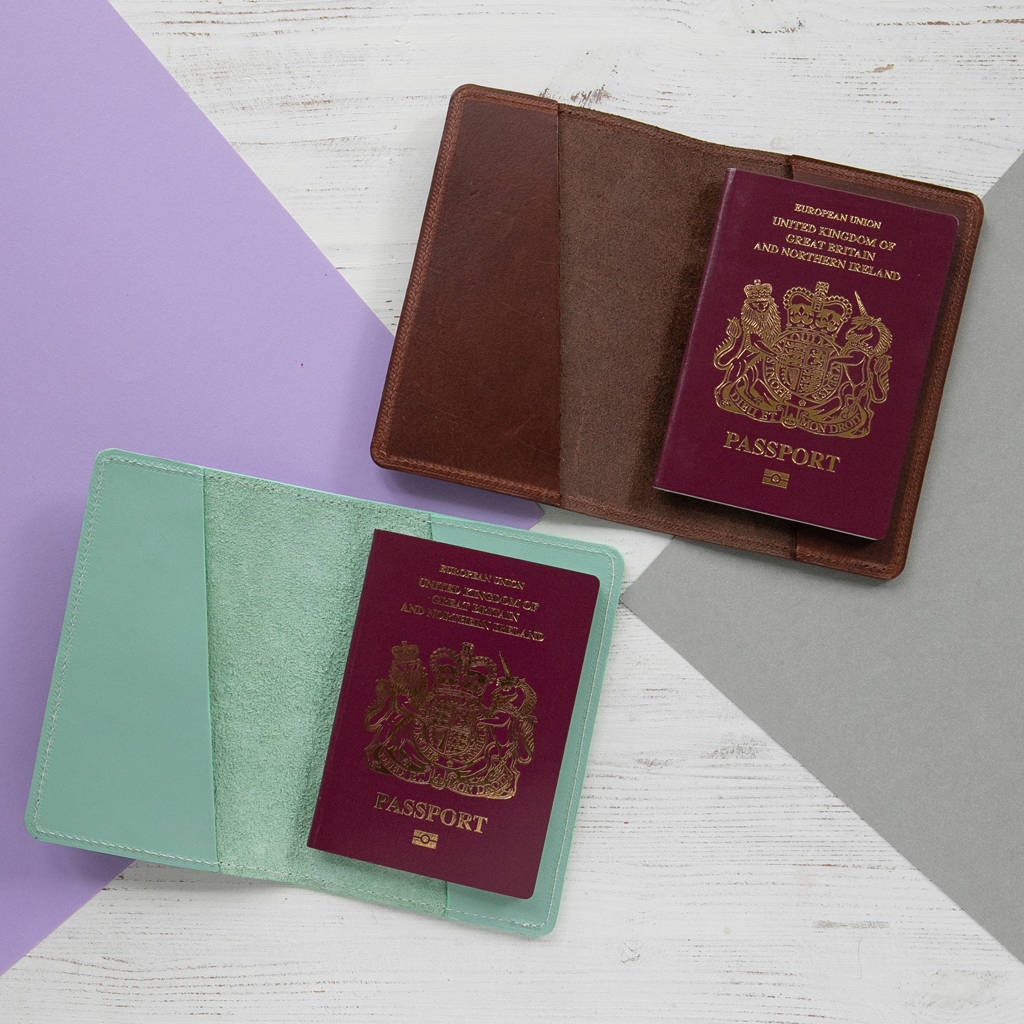 Personalised Couples Honeymoon Leather Passport Covers By Williams Handmade