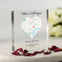 Personalised Location Map Heart Acrylic Block, thumbnail 1 of 2