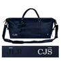 Personalised Leather Armada Duffle Holdall In Navy, thumbnail 6 of 9