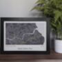 Great North Run Route Map Personalised Runner Gift, thumbnail 1 of 9