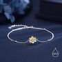 Sterling Silver Delicate Daffodil Bracelet, thumbnail 1 of 11