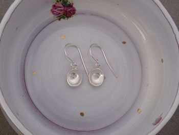 Handmade Silver Pebble Drop Earrings, 4 of 4