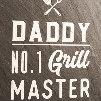 Personalised 'Grill Master' Bbq Slate Sign, 2 of 3
