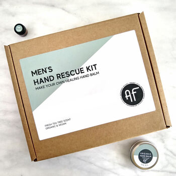Personalised Men's Organic Hand Rescue Making Kit, 8 of 10