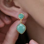 Aqua Chalcedony Gemstone Drop Earrings, thumbnail 2 of 7