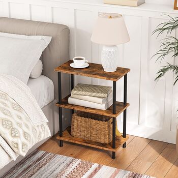 Narrow Side Table Bedside Table Stackable Side Table, 3 of 9