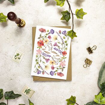 Delicate Floral Watercolours Note Cards And Envelopes, 3 of 4