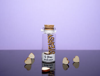 5th Wood Anniversary Personalised Tiny Wooden Keepsake Gift, 3 of 4