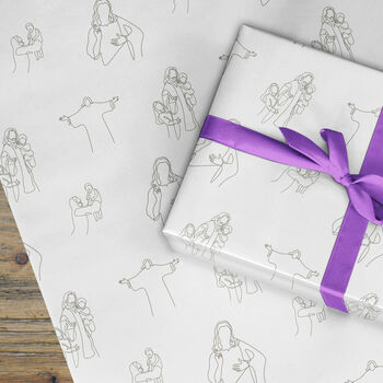 Jesus Wrapping Paper Roll, Baptism Wrapping Paper, 3 of 3