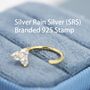 Sterling Silver Three Cz Trinity Threader Hoop Earrings, thumbnail 2 of 11