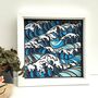 Framed Hand Made Paper Cut Wave Art, thumbnail 8 of 9