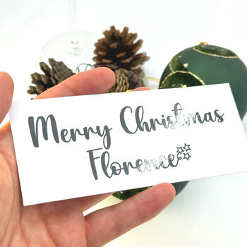 Merry Christmas Name Stickers For Gifts And Decorations, 7 of 10