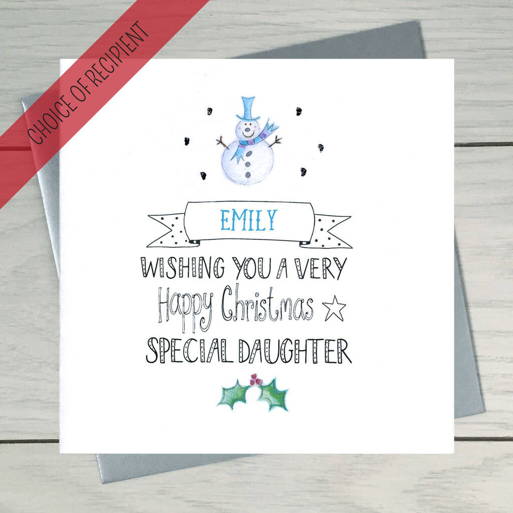 Snowman Personalised Christmas Card, 1 of 3