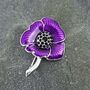 Poppy Purple Brooch, thumbnail 1 of 3