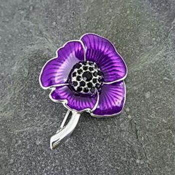 Poppy Purple Brooch, 5 of 6