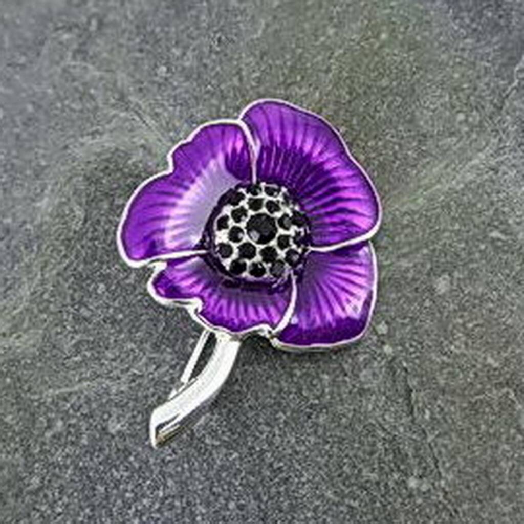 Poppy Purple Brooch, 1 of 3