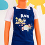 Children’s Personalised Digger Arts And Crafts Apron, thumbnail 4 of 7