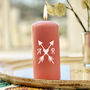 Personalised Hand Painted Couples Pillar Candle, thumbnail 4 of 4