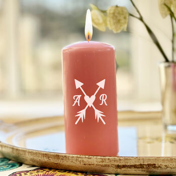 Personalised Hand Painted Couples Pillar Candle, 4 of 4