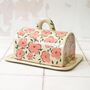 Ceramic Butter Dish With Hand Painted Floral Pattern, thumbnail 1 of 3