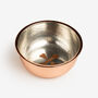 Large Copper Pet Bowl With Tin Lining And Hammered Finish, thumbnail 4 of 7