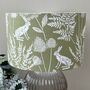 Kielder Hare Sage Green Wildlife Drum Lampshade, thumbnail 1 of 10