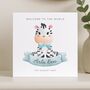 Personalised Cute Zebra New Baby Boy Card, thumbnail 7 of 8
