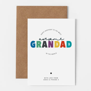 Personalised Best Grandad In The World Card, 2 of 2