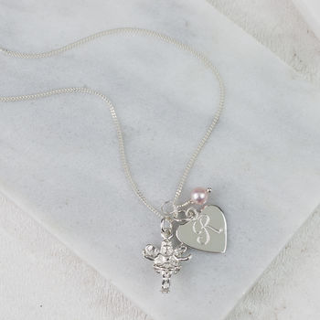 Personalised Silver Fairy Charm Birthstone Necklace, 8 of 8