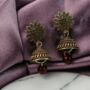 Small Maroon Intricate Floral Colourful Boho Jhumkis, thumbnail 10 of 10