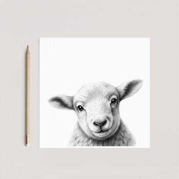 Bootes The Lamb Wildlife Greeting Card, 2 of 6