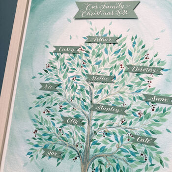 Green Family Tree Print To Finish At Home, 3 of 6