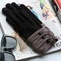 Gathered Cuff Suede Effect Gloves, thumbnail 6 of 8