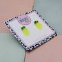 Pineapple Glitter Stud Earrings, thumbnail 2 of 5