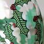 Holly Leaf Painted Wine Glass, thumbnail 4 of 9