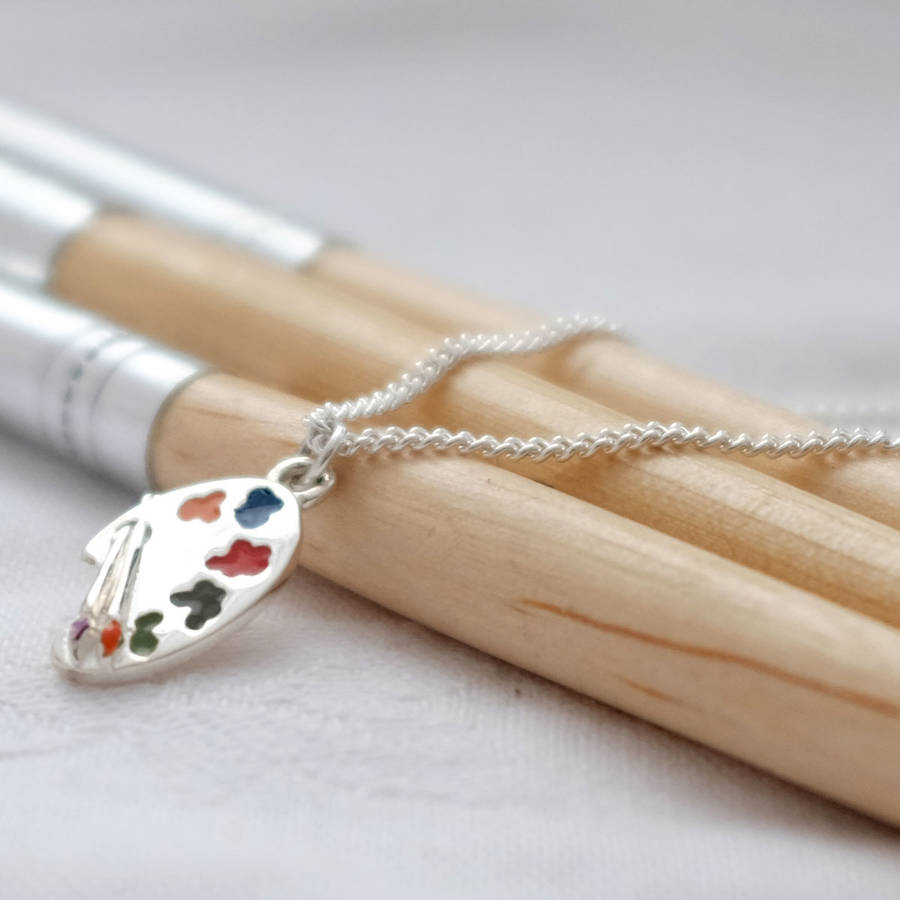 artist palette necklace by joy everley