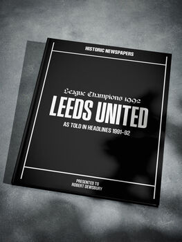 Leeds League Champions Personalised Football Gift Lufc Newspaper History Book, 6 of 8
