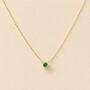 Emerald Claw Set Solitaire Necklace, thumbnail 1 of 6