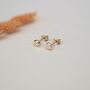 Tiny Recycled Gold Nugget Studs, thumbnail 2 of 4