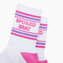 Spoiled Brat Organic Cotton Sports Socks In White, thumbnail 2 of 4