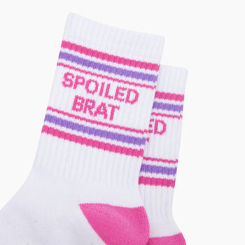 Spoiled Brat Organic Cotton Sports Socks In White, 2 of 4