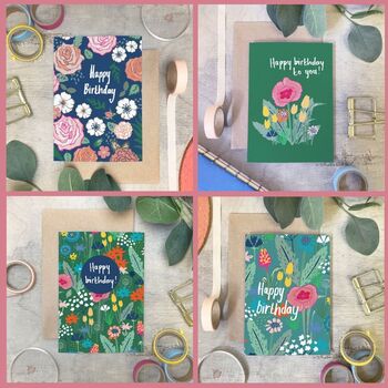 Floral Birthday Card Bundle, 6 of 6