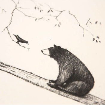 'Bear On Branch' Children's Illustration Print, 3 of 3