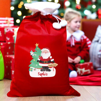 Personalised Red Santa Christmas Sack, 3 of 3