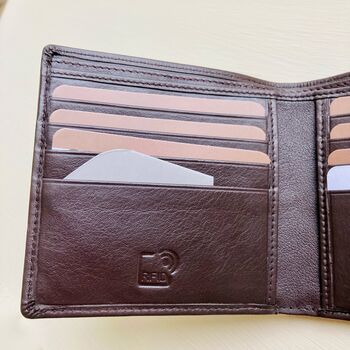 Slim Brown Leather Wallet ~ Rfid Protected, 5 of 7