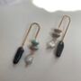 Freshwater Pearls And Agate Arch Earrings, thumbnail 2 of 7