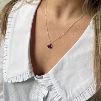 Barcelona January Birthstone Garnet And Silver Set, 2 of 6