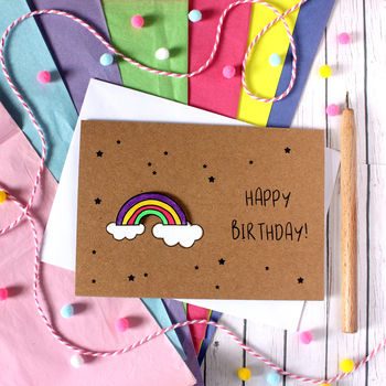 Personalised Bright Rainbow Happy Birthday Card, 8 of 8